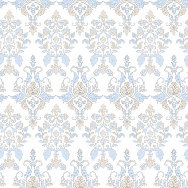 Vektör Barok çiçek deseni. Klasik çiçek süsü.