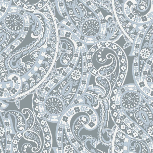 Damast Paisley nahtloses Vektormuster. Floral Vintage Hintergrund — Stockvektor