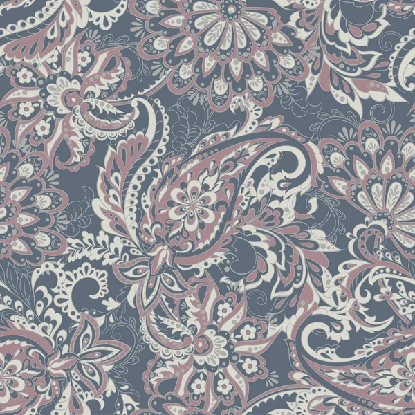 Paisley nahtloses Muster. Vintage floralen Hintergrund — Stockvektor