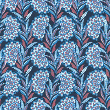 Batik tarzında Etnik çiçek süsü