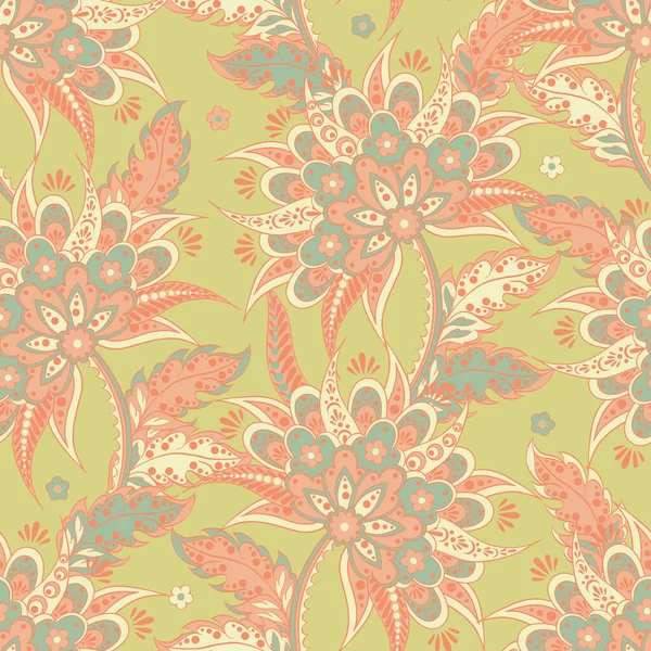 Vintage Bloemen Naadloos Patroon — Stockvector