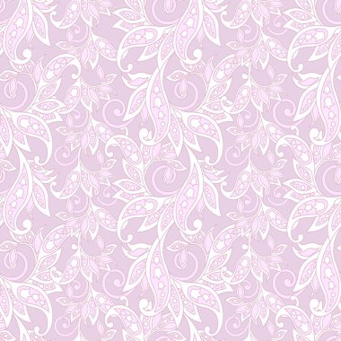 Klasik çiçeklerin dikişsiz deseni. Etnik çiçek vektör arkaplanı