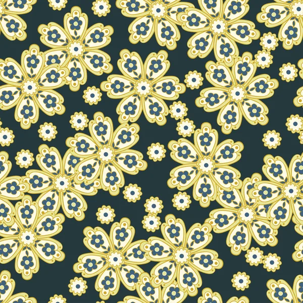 Cute Little Flowers Seamless Pattern Wrapping Textile Wallpaper Background — Stock Vector