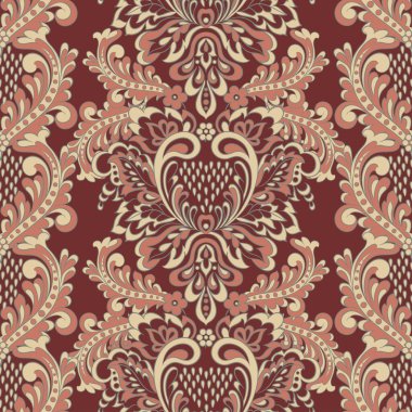 Barok Kusursuz Desen. Çiçek vektör duvar kağıdı