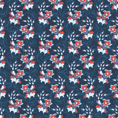 Sevimli çiçek desenli. Çiçek vektör dokusu