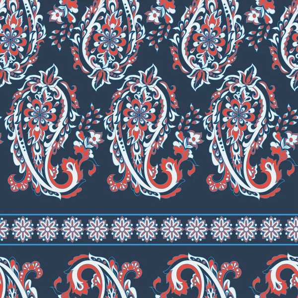 Paisley Çiçek Doğulu Etnik Düzen. Kusursuz Hint kumaşı desenleri..