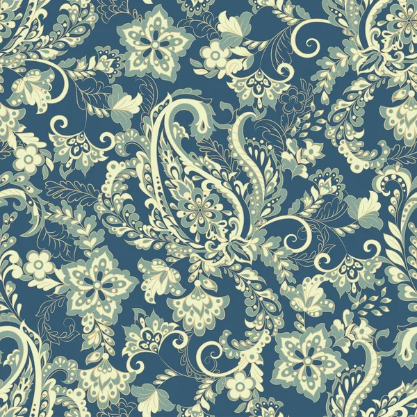 Paisley Motif Floral Sans Couture Fond Vintage Vectoriel — Image vectorielle