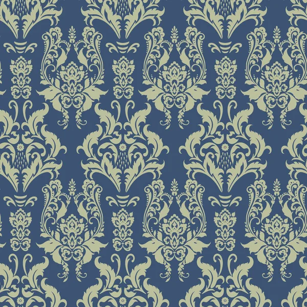 Vektorbarock Florales Muster Klassischer Blumenschmuck Vintage Nahtlose Textur Für Tapeten — Stockvektor
