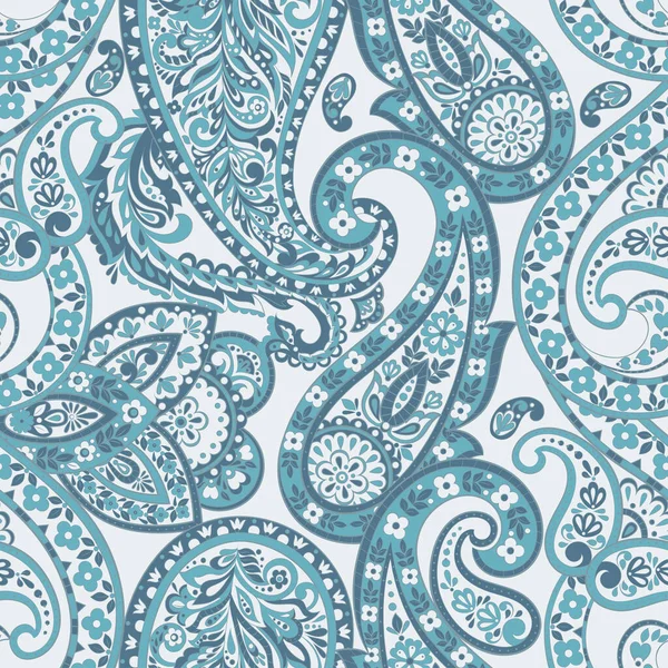 Paisley Modello Senza Soluzione Continuità Sfondo Vintage Stile Batik — Vettoriale Stock