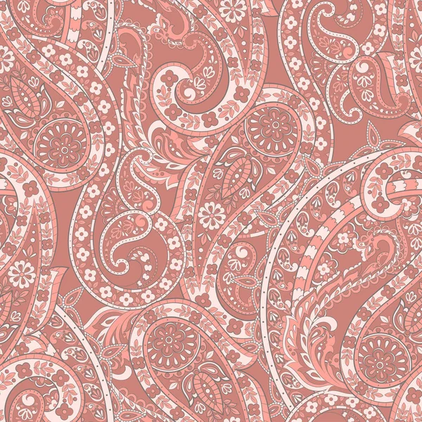 Damask Paisley Seamless Vector Pattern Floral Vintage Background — Stock Vector