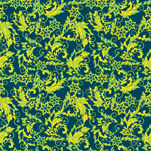 seamless floral pattern in batik style
