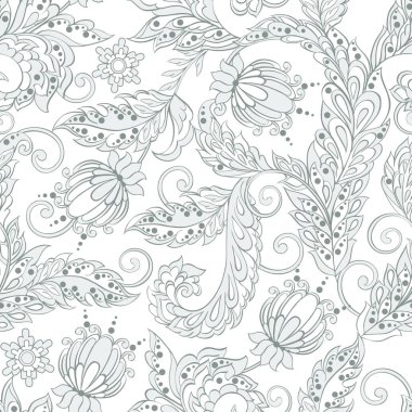 Hint batik tarzında klasik bir model. Çiçek vektör arkaplanı