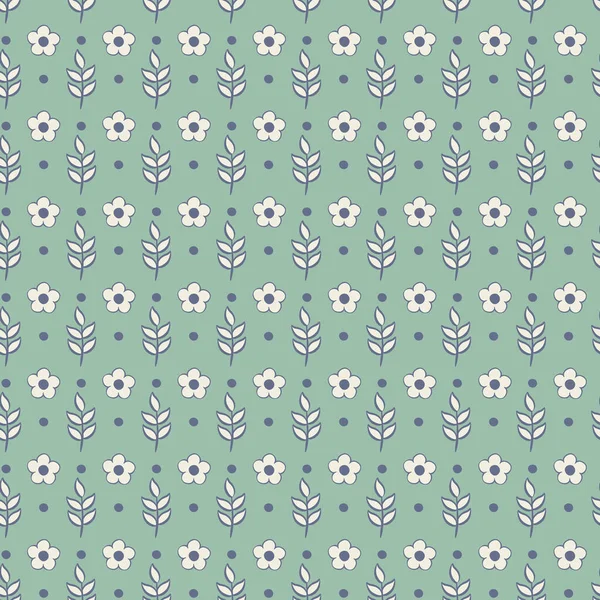 可愛い小さな花のシームレスなパターンのための包装繊維壁紙の背景 — ストックベクタ