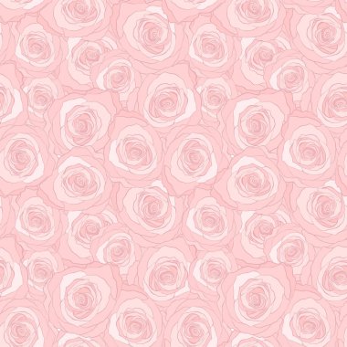 Güllerle kusursuz desen. Çiçek vektör arkaplanı