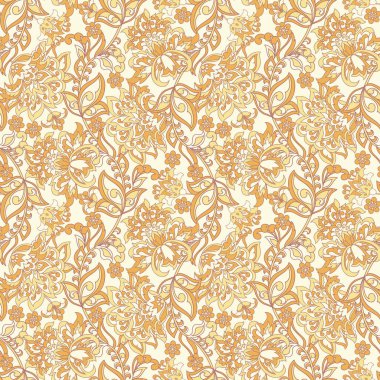 Çiçeksel vektör illüstrasyonu. etnik geçmiş