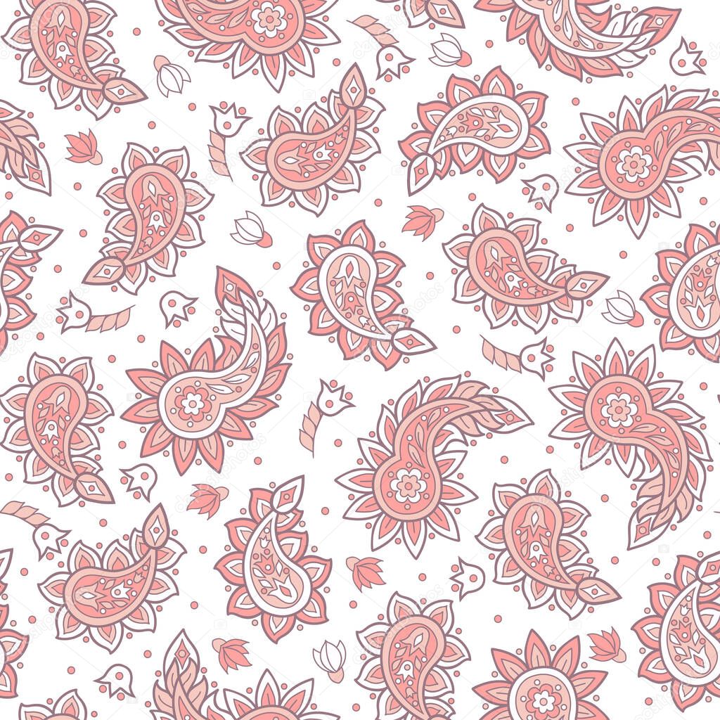Paisley pattern. Indian style seamless vector ornament