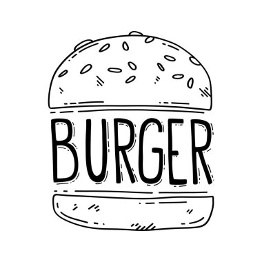 Burger eskiz logosu, tipografi