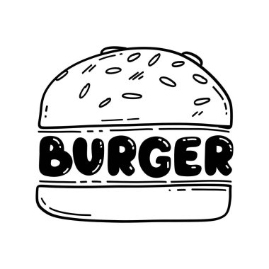 Burger eskiz logosu, tipografi