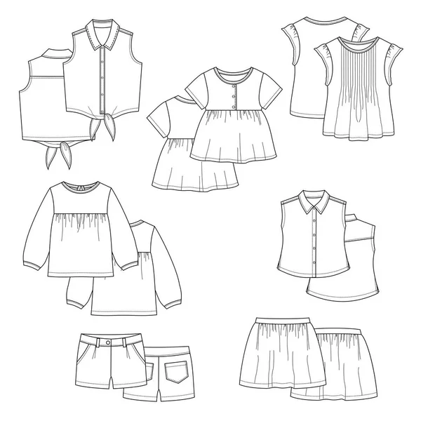 Vêtements vectoriels pour enfants . — Image vectorielle