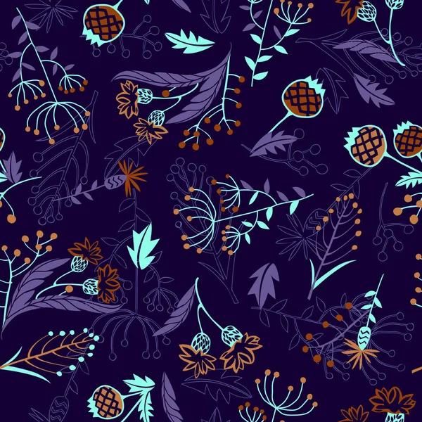 Seamless floral pattern for printing on surfaces — Stock Vector