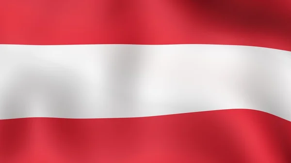 風になびく、オーストリアの旗。3 d レンダリング. — ストック写真