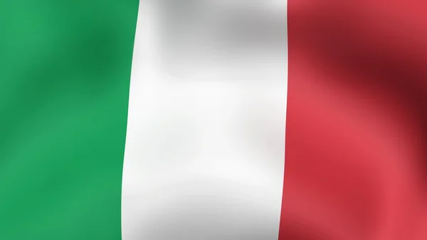Flag Italy, fluttering in the wind. 3D rendering. — Stock Photo, Image