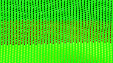 Almanya bayrağı eller, yeşil bir arka plan üzerinde oluşan Rüzgar sallıyor. Kesintisiz döngü video.