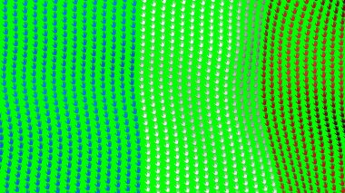 Fransa bayrağı eller, yeşil bir arka plan üzerinde oluşan Rüzgar sallıyor. 3D render.