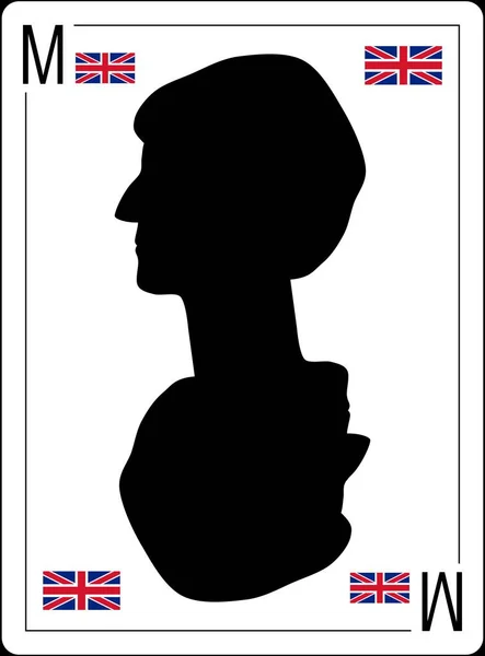 Theresa května profil je na hrací karta — Stock fotografie