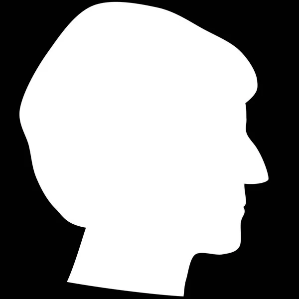 Symbole abstrait, Theresa May profil droit . — Photo