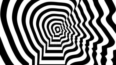 Februry 13, 2017. Edward Snowden iltica Rusya, siluet doğru profili. Konsantrik yaklaşmakta olan sembol - optik, görsel yanılsama.