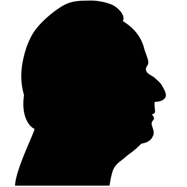 14. juli 2016. der präsident der französischen republik, francois hollande, silhouette rechtes profil. Stockbild