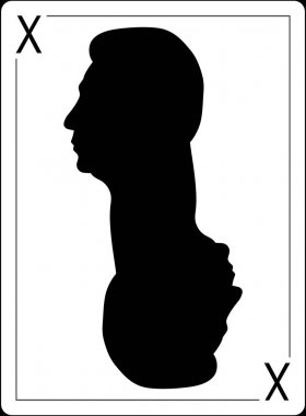 02 Nisan 2017. Çin, Çin, oyun kağıdı üzerinde XI Jinping Halk Cumhuriyeti devlet başkanı Komünist Partisi genel sekreteri. siluet Özet profil. 