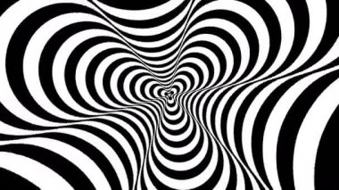 Optik, görsel yanılsama, tünel girişine. Konsantrik yaklaşmakta olan soyut tek renkli desen - spinner. 3D render. 4k, 3840 x 2160. Kesintisiz döngü video.