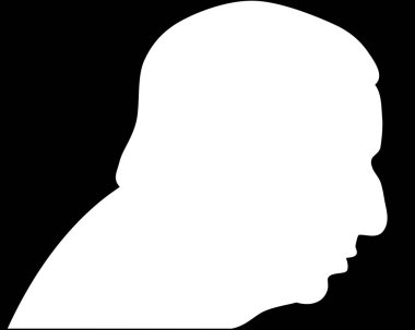 13 Temmuz 2017. Avrupa Komisyonu, Jean-Claude Juncker, siluet soyut doğru profil başkanı.