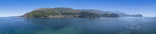 Panorama Miasta Czarnogóry Rezevici Petrovac Lucic Buljarica Beach — Zdjęcie stockowe