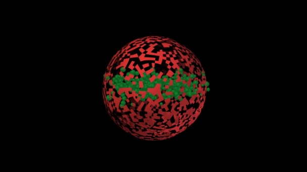 中国のオロナウイルスは 細胞を攻撃し 破壊し 増殖し Covid 19テキストに変わります 黒を背景にした3Dアニメーション 3840X2160 — ストック動画