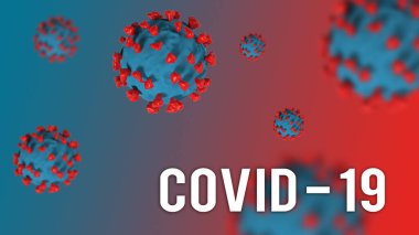 Covid-19 Corona virüsü konsepti. Yeni korona virüsü salgını ve salgın teması. 3d oluşturma