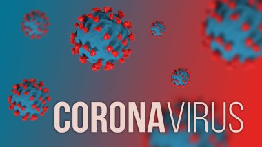 Covid-19 Corona virüsü konsepti. Yeni korona virüsü salgını ve salgın teması. 3d oluşturma