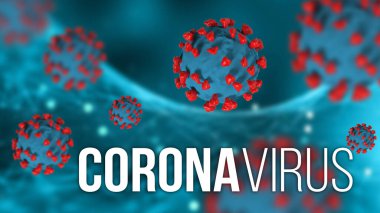 Covid-19 Corona virüsü konsepti. Yeni korona virüsü salgını ve salgın teması. 3d oluşturma