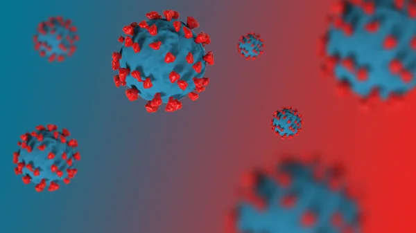 Covid-19 Corona virus concept. New corona virus outbreak and pandemic theme. 3d rendering