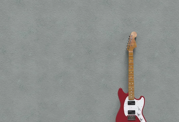 Guitarra Roja Renderizado Realista — Foto de Stock