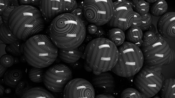 Shiny balls on grey — Stock Photo, Image