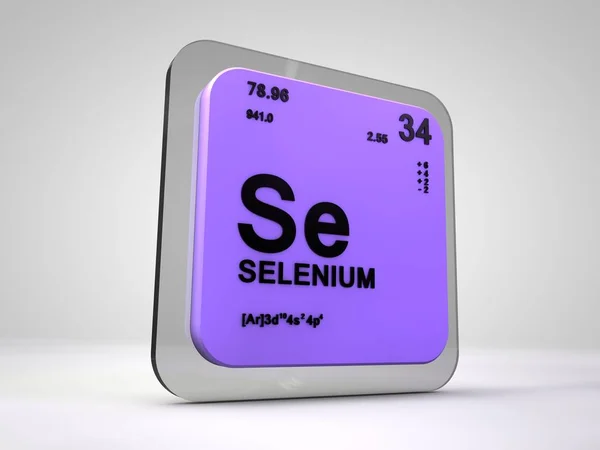 Selênio - Se - elemento químico tabela periódica 3d render — Fotografia de Stock