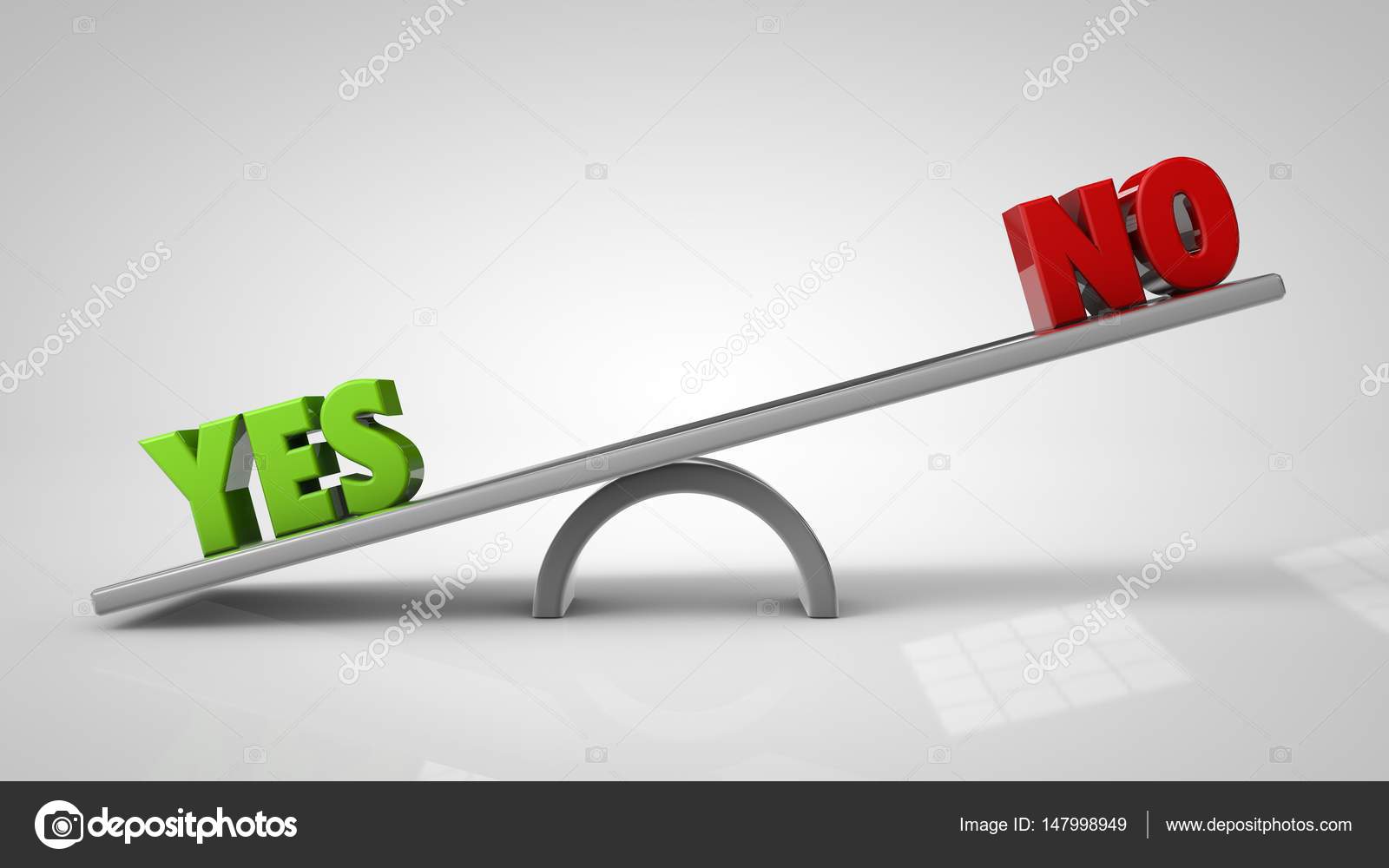 Yes No Button Isolated on white 3d render - PlannersWeb