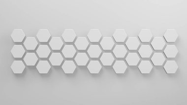 boş 3d altıgenler şablon 3d resimde arka plan