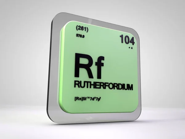 鑪-Rf-化学元素周期表 3d 图 — 图库照片
