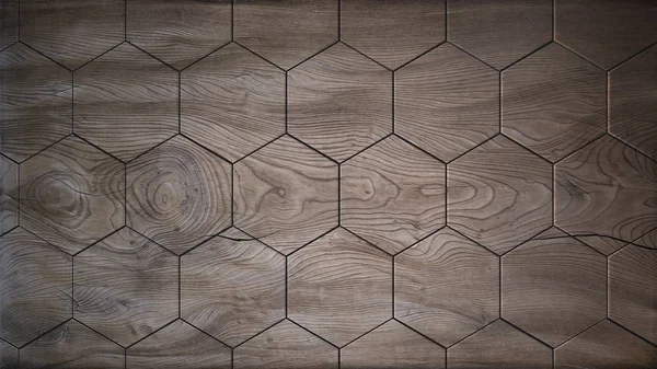 Eski ahşap altıgenler 3d render arka plan