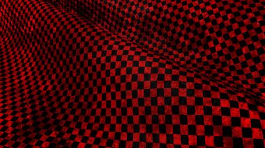 red and black chequered grundge race flag 3d render clipart