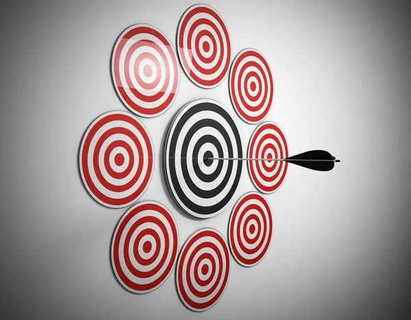 birden çok hedef ok sayısı Merkezi 3d render